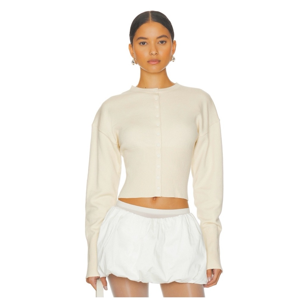 LIONESS Head in the Clouds Button-Up Sweater